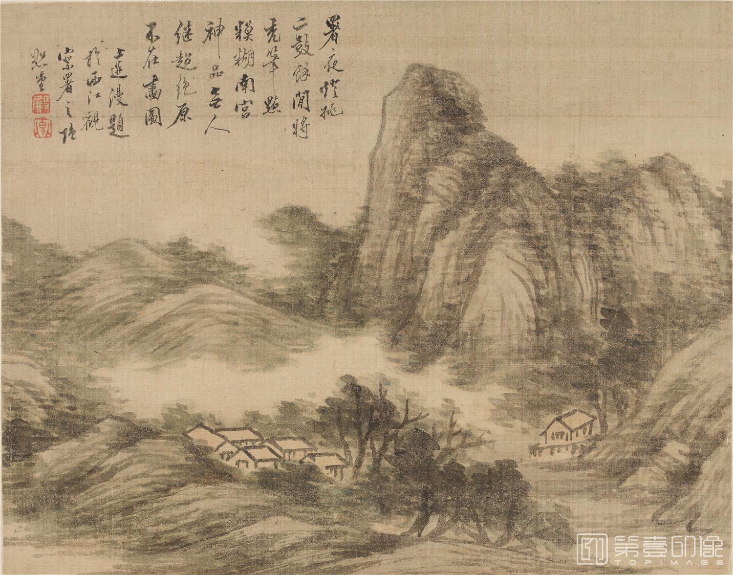 山水图册10帧绢本-006-34.5×54.4-万上遴-国画作品-第壹印像